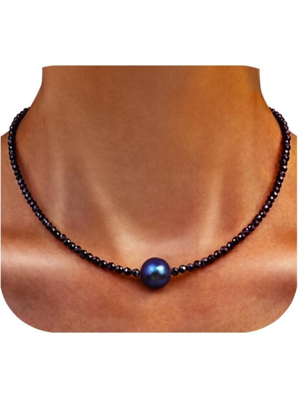 Elegant Pearl Choker Necklace for Women, Natural Gemstone Beaded Jewelry Gift